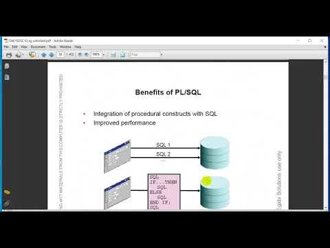 Oracle Database 12c/19c: PL/SQL - 01. Understanding the benefits and structure of PLSQL