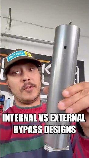 Internal vs external bypass shock designs