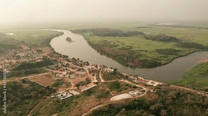 traveling front, Muxima, place of religious worship, Angola, Africa, the Kwanza river in the background