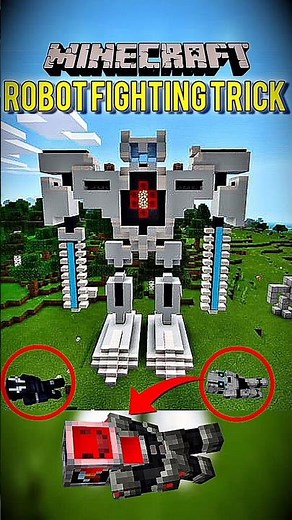 ☠️Robot fighting trick in minecraft game #minecraft #minecraftshorts #shorts
