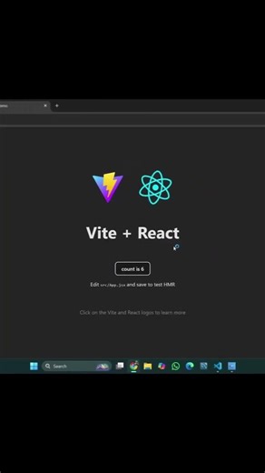 Create a React Project in Seconds Using Vite #ReactJS #Vite #WebDevelopment #Frontend #Coding