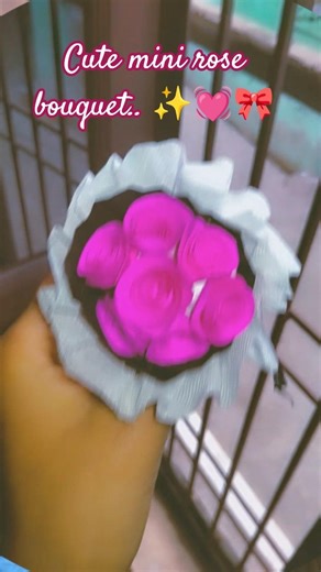 diy mini rose bouquet... ✨💓🎀