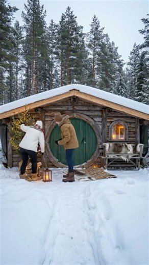 I Built a Cozy Hobbit Hole in the Freezing Snow ❄️🛖#shorts #satisfying #timelapse #diy
