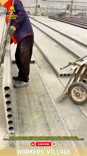 Concrete Panel Lifting Equipment Innovation #workersvillage #tools #constructioninnovation