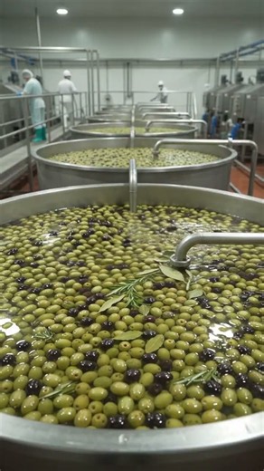 How 10,000,000 Jars of Olive Pickles Are Made Inside a High Tech Factory 🫒⚡#foodfactory