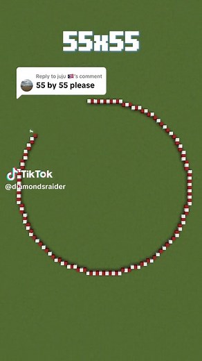 Circle Guide for 55x55 in Minecraft Tutorial