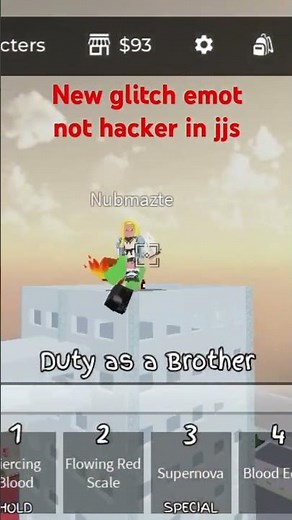 new glitch emote in jjs roblox