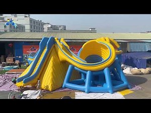In - depth Look at This Colorful Inflatable Water Slide Setup!