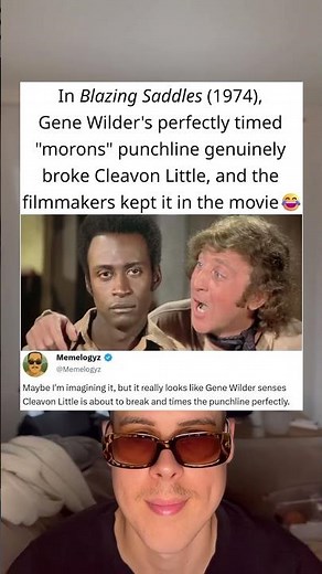 In Blazing Saddles (1974), Gene Wilder Completely Broke Cleavon Little 😂