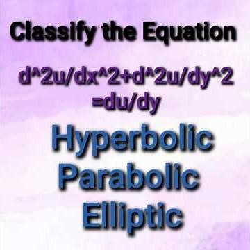 Classify the Equation [d^2u/dx^2+d^2u/dy^2=du/dy] in MSc Mathematics