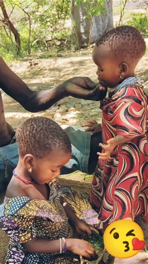Grandfather’s Loving Hands Feeding Two Precious Souls ❣️