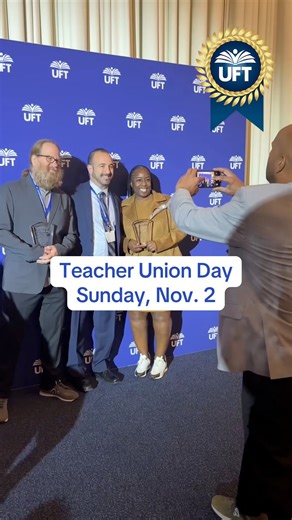 More than 1,700 UFT members gathered at the New York Hilton this Sunday for Teacher Union Day to honor the union’s past leaders and celebrate the members carrying their legacy forward. This year marked the 65th anniversary of the 1960 strike, when more than 5,000 members of the newly formed United Federation of Teachers walked off the job after being denied the right to collectively bargain. The event featured inspiring speeches and moving tributes to members we’ve lost in the past year. The ene