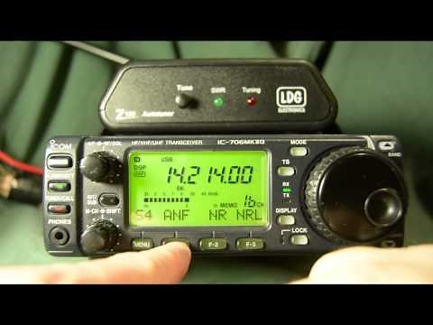 ICOM IC 706mkIIG DSP and Z100 Tuner demo