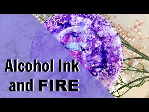 Using Fire with Alcohol Inks
