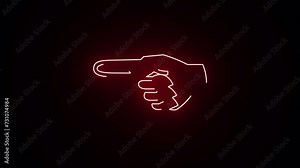 Mouse click cursor collection. Vector pointer illustration with black background.