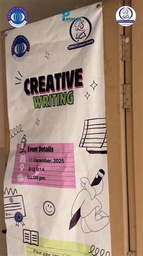 Comsats Literary Society (CLS) on Instagram: "Day 4 | Creative Writing ✍️✨ Thoughts turned into words, imagination unleashed #StudentWeekFA25 #StudentWeek #OpeningCeremony #COMSATS #comsatssahiwal"