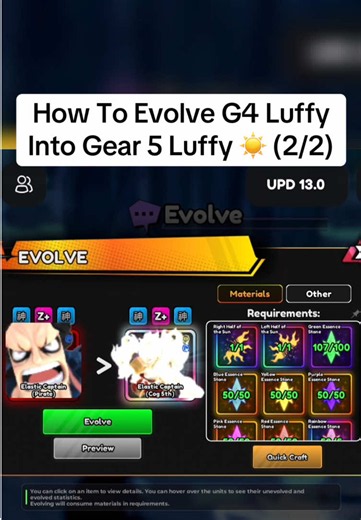 How To Evolve Gear 4 Luffy Into His Fifth Form In Anime Vanguards ☀️🔥 (Part 2) #roblox #robloxfyp #animevanguards #animeadventures #robloxanime