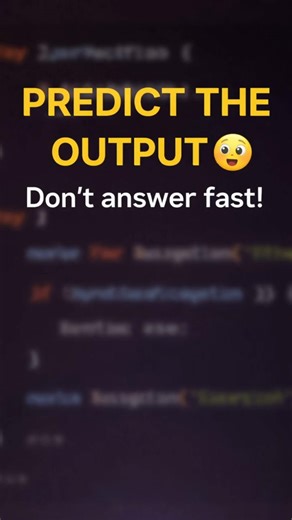 Java Interview Trap 😶 | Try-Catch Predict the Output