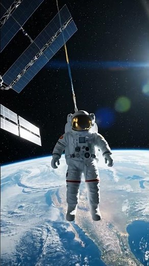 Epic Astronaut Spacewalk | Ultra-Wide View of Earth from Orbit #space #iss #nasa #ai #spaceship