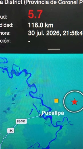 5.7 earthquake in Pucallpa (Coronel Portillo) was felt as far as Lima #shorts #pucallpa #earthquake