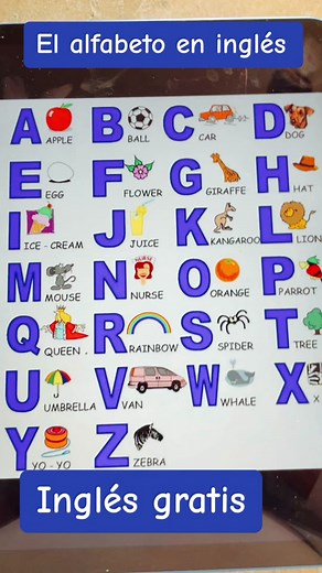El alfabeto en inglés para aprender #alfabeto #englishphrases #inglesfacil #englishteacher