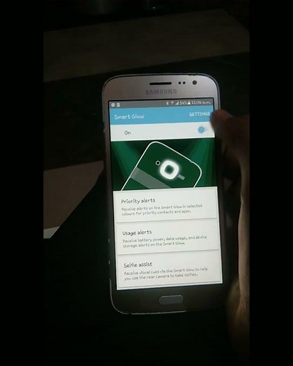 sumsung galaxy j2 pro how to glow feature on this mobile