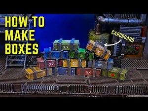 How to make miniature ammo boxes out of cardboard for Warhammer 40k