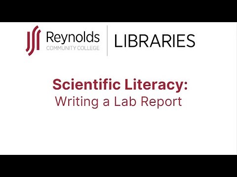 Scientific Literacy: Writing a Lab Report