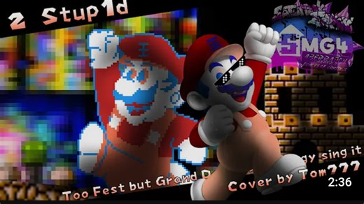 FNF Cover - 2 Stup1d [ Too Fest but Grand Dad 7 and Meggy sing it ]