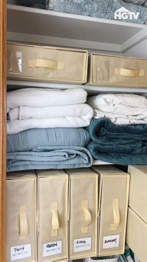 79K views · 122 reactions | Looking to give your bedroom a summer refresh but your linen closet is a hot mess? These foldable storage boxes are the solution to bedding organization bliss. Get yours now: https://amzlink.to/az0pUgFag49XC #HGTVShopping (Prices and availability may change, and we may make  from these links.) | HGTV | Facebook