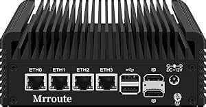 Alder Lake-N i3-N305 8C/8T Fanless Mini Router,No RAM No SSD,DDR5,4X i226-V Lans,2X HDMI&DP&Type-C, 3 Screens Display Mini Desktop Computer