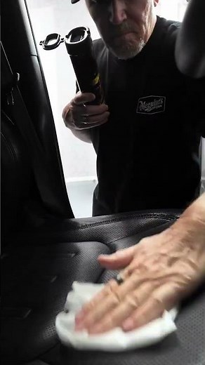 Clean & Protect Leather with Meguiar's Gold Class Rich Leather Wipes | #Shorts #carcare #detailing