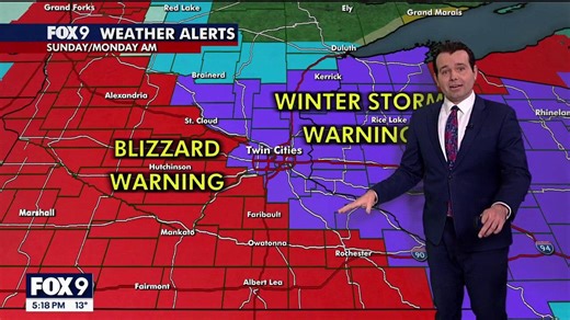MN weather update: Blizzard warning in western MN