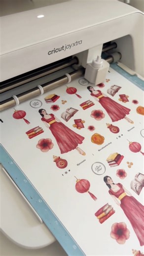 Bee Happy Ambassador Janus Zate turned her digital artworks into a sticker sheet using her Cricut Joy Xtra. Simply upload the design and use the Create Sticker feature in Design Space; you're bound to get perfectly kiss-cut stickers! 😍 | Bee Happy