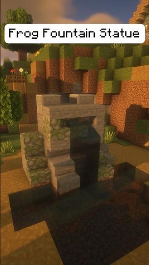 Frog Minecraft Fountain Statue #minecraft