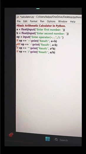 Build a Simple Python Calculator in 60 Seconds 🔥💻⚡ | Beginner Friendly 🚀