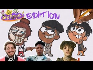 DRAW RAPPERS AS CARTOONS! NBA YOUNGBOY, LIL SKIES, POST MALONE (S1 - Ep4)