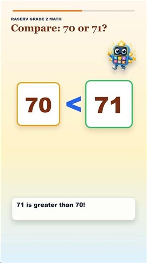 Compare Numbers: 70 or 71? 🤔 2nd Grade Practice (Solve Along)