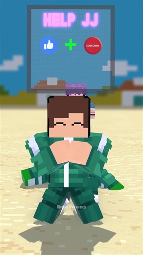 JJ And Mikey : HELP JJ STOP TIME in Squid Game! ⏱️#shorts