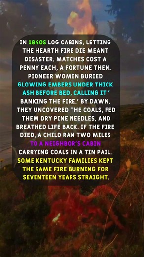 How Pioneer Women Kept Fires Burning for Months Without Matches.