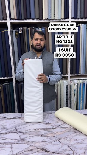 20 reactions | HIGH QUALITY STOCK WHITE SHADES NEW ARTICLE 2024. 1 SUIT RS 3350. ORDER NOW  ‪+92 309 22 33 955‬ Call / WhatsApp.Boutique Address:Shop # 19 & 20, Nawab Plaza, Shadman Market, Lahore.. #clothing #men #menswear #fabricshop #fabric #shalwarkameez #lahorefashion #Pakistan | Dress Code - Pakistan | Facebook