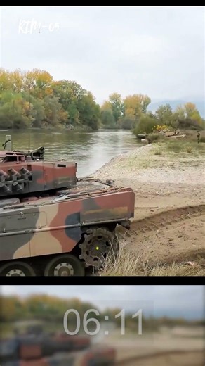 Leopard Tanks and US Tanks try to Cross the river