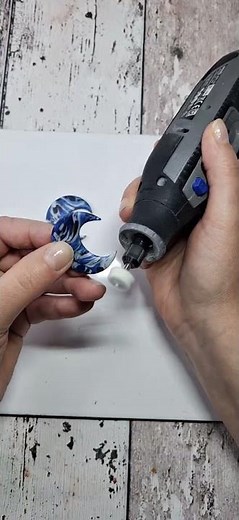 🌙✨ Moon Marble Effect made with polymer clay ✨🌙