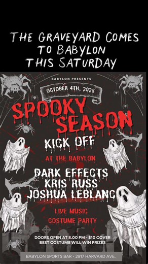 Metairie. Babylon Sports Bar. Saturday night. Hear Letters to the Dead live for the first time. ⚰️ Don’t miss it. | Dark Effects Band