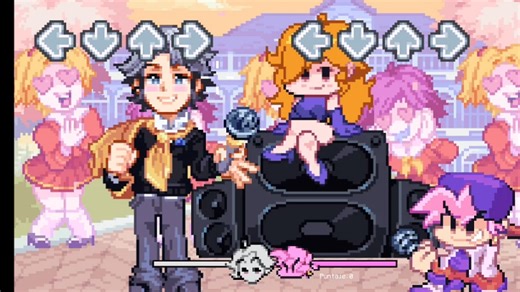 Friday night funkin B side remix mod senpai Day1还原