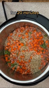 Here's a simple recipe for homemade dog food that is both healthy and delicious. You can cook the ingredients separately or use my go-to method in the Instant Pot. 🥕 Here is one of my go-to recipes. Ingredients and attributes include: - 3 pounds of 85% lean ground turkey - 2 TBSP of coconut oil - 1 pound of diced carrots - 4-8 ounces of Kale with the large stems removed and diced - 2 TBSP Holistic Vet Blend Limited Ingredient Blend - Calcium source - Psyllium: great source of soluble fiber - B 