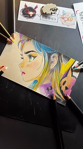 What did you cos this halloween？ #sketch #coloring #drawing | Fate Yang