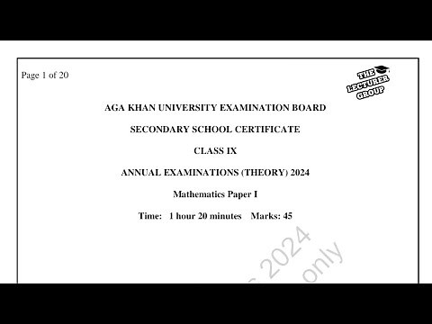 AKUEB 9th Class Math Past Paper 2024 | Detailed Solution & Exam Tips