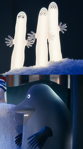 Found on the edge of the dark forest, the Groke slithered through the trees in the loneliest of spirits 🥺 Moomintroll decided to deliver an invitation to her, as he sensed that she was one of those particular guests who was not accustomed to receiving party invitations. The display window in the largest department store in the Nordic countries has been turned into a magical Moomin experience ❤️ Read more about this year's fairytale window at Stockmann through the link in the comments, and head