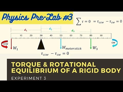 PRE-LAB: Experiment #3 Torque and Rotational Equilibrium of a Rigid Body